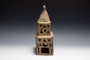 A Terracotta Lantern in the Form of a Temple Probably from the Bronze Age Indus Valley Civilisation.