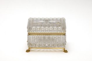 An Antique Bohemian Crystal Box from the Early 20th Century.

Approximately 11 x 16cm 