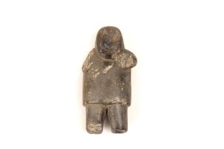 A Grey Stone Standing Figure of a Man Possibly Ancient.

H: Approximately 14cm 