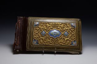 An Islamic Qajar Handmade Enamel Photo Album from Circa 1970's.

L: Approximately 46cm
H: Approximat