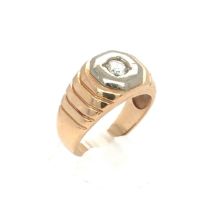 A 14K Rose Gold Ring Diamond Weight: Approximately 3ct 10.7g