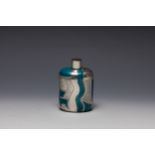 A Silver and Enamel Perfume Bottle by Enrico Coveri.

H: Approximately 9cm 