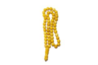 An Islamic Butterscotch Amber Prayer Beads.

61g 