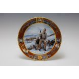 A Fine China Collector Plate "Nelson at Trafalgar and Wellington at Waterloo" by the Royal Doulton, 