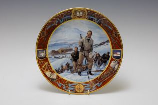 A Fine China Collector Plate "Nelson at Trafalgar and Wellington at Waterloo" by the Royal Doulton,