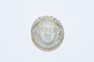 An Ancient Rare Roman Suleimani Agate Cameo Stone Depicting Medusa.

L: Approximately 2.3cm 