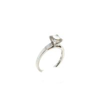 A Square Radiant Cut Diamond Solitaire Ring in White Gold. Diamond Weight: Approximately 1.2ct+ Sta