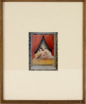 An Indian Erotic Miniature.

With Frame: Approximately 39x30cm 