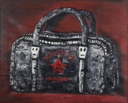 Chen Weimin
Chinese Born 1959
Signed and Dated 1998
Inscribed on Verso,
Handbag
Oil on Canvas 
64 x 