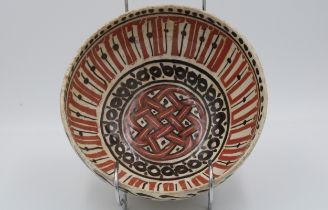 An Islamic Nishapur Ceramic Bowl from the 12th Century. D: Approximately 18cm