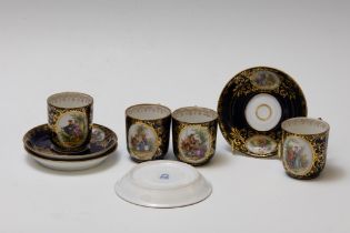 A Tea Set from Royal Vienna.

Includes:

4 Teacups with Saucers. 