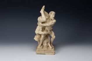 An Erotic Figure of 2 Males Fighting. H: Approximately 26.5cm