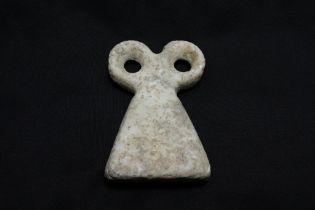 A Mesopotamian Stone Eye Idol. H: Approximately 11.2cm