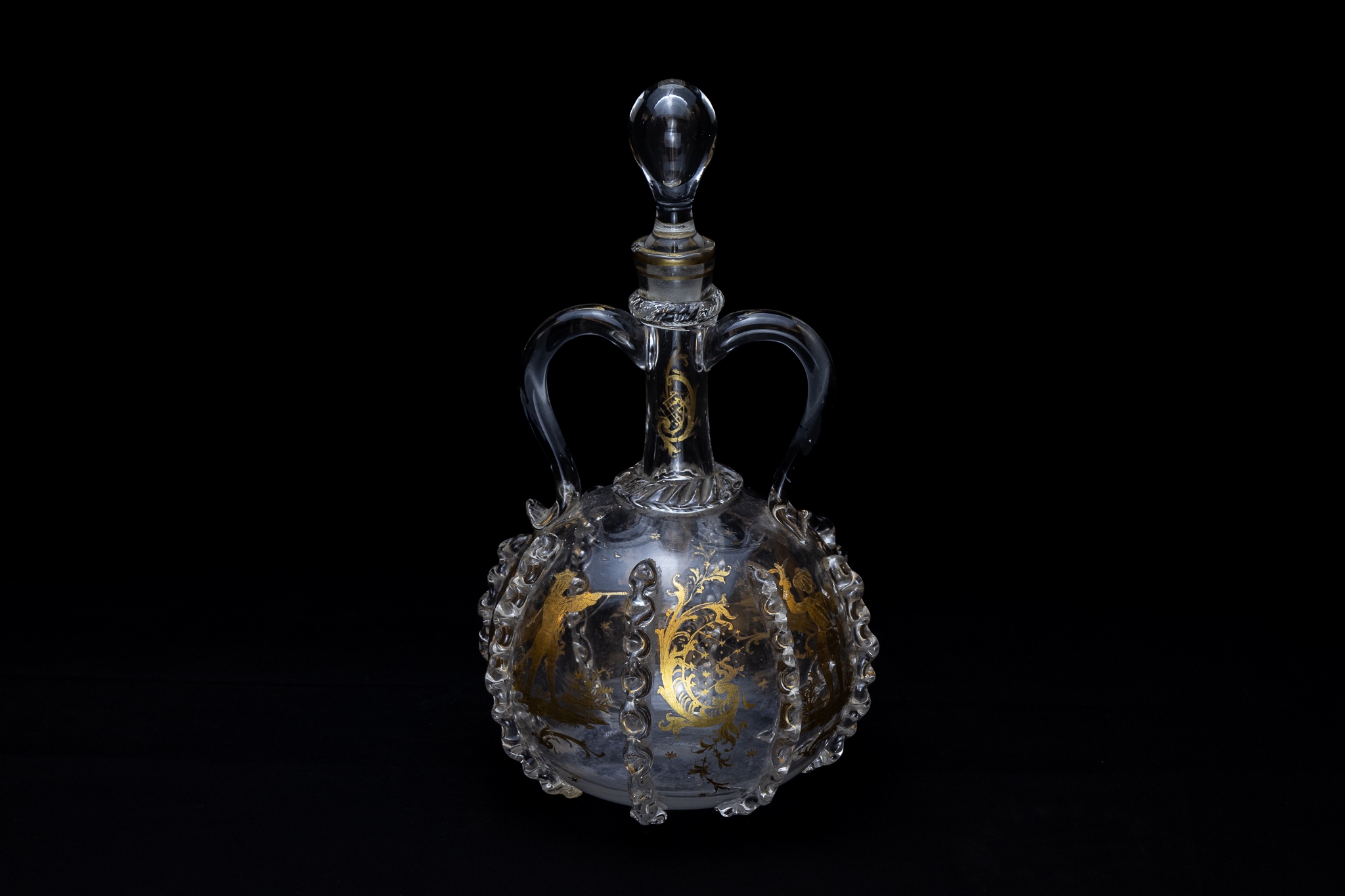 An Antique Venetian Crystal Decanter. 