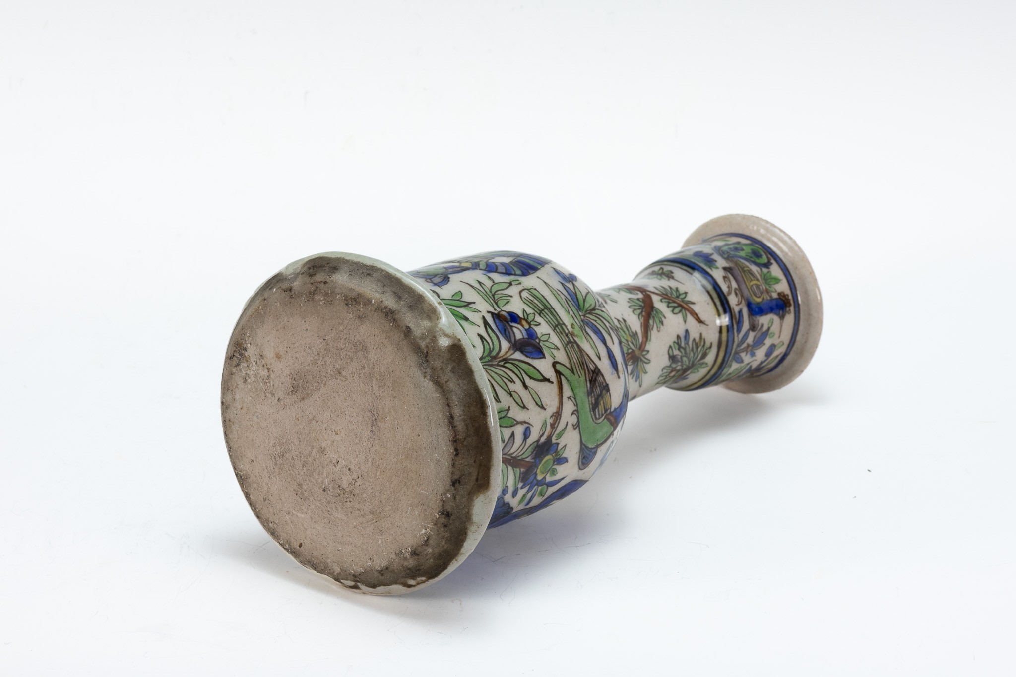 An Islamic Qajar Ceramic Vase from the 19th Century Depicting a Men Sitting in a Field.

H: Approxim - Image 4 of 4