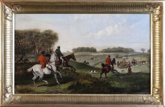 A Late 19th- Early 20th Century Hunting Scene by  CHARLES WALLER SHAYER (1826-1914, British). 'Oil o