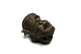 An Indian Bronze Finials with Garuda Head Terminals from the 19th Century. L: Approximately 14.5cm