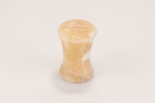 A Bactrian Style Alabaster Stone Column Idol. H: Approximately 10.8cm