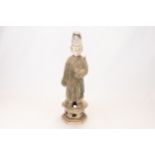 A Chinese Tall Pottery Attendant with Movable Head from the Ming Dynasty.

H: Approximately 38cm 