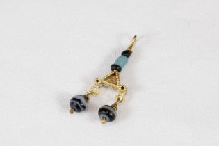 A Western Asiatic Gold Pendant with Blue Glass Beads & Agate Circa 1st Millennium B.C. - 1st Millenn