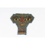 An Ancient Egyptian Faience, Beaded Mummy Mask from the Late Dynastic Period Circa 672-352 B.C.

L: 