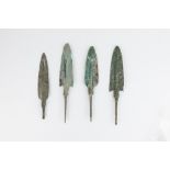 A Lot of 4 Luristani Bronze Daggers.

L: Approximately 14-16cm 