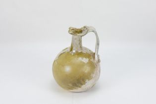 A Large Roman Internally Sectioned Flat Glass Bottle from the 2nd- 3rd Century A.D. H: Approximatel