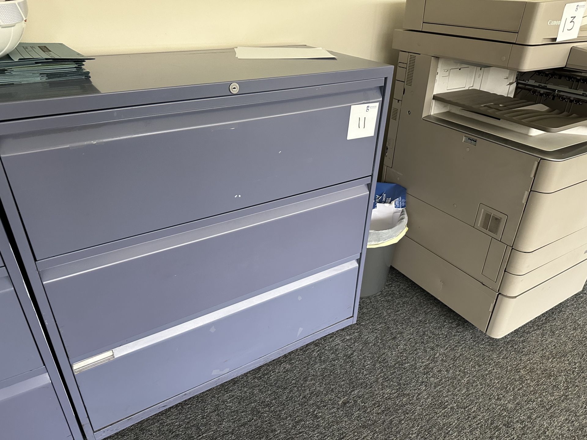 2 X 3 DRAWER GREY FILING CABINET