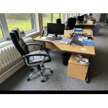 OFFICE SUITE - MONITOR, DESK CHAIR, CABINET & DRAWERS