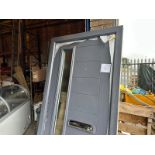 Grey Composite door with frame, 1020 x 2080