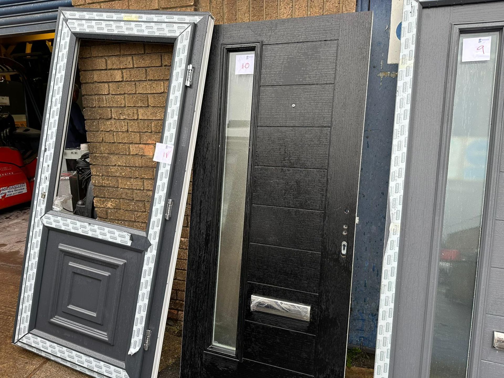 Black Composite door without frame, 900 x 2000