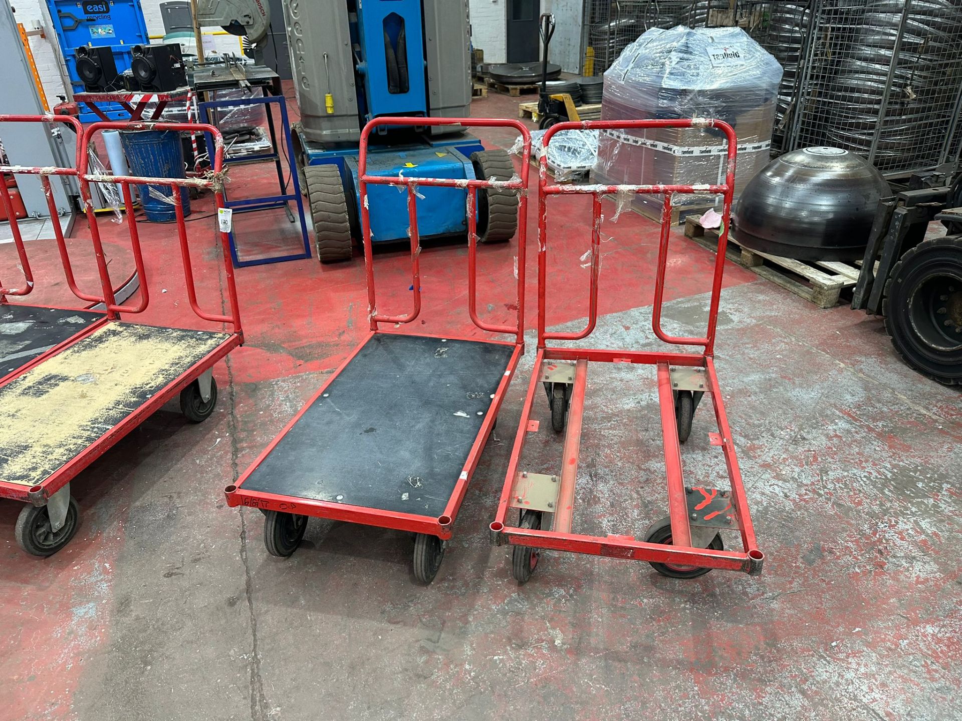 2 x Trolleys, 800 x 1000, board missing on one - Image 2 of 2