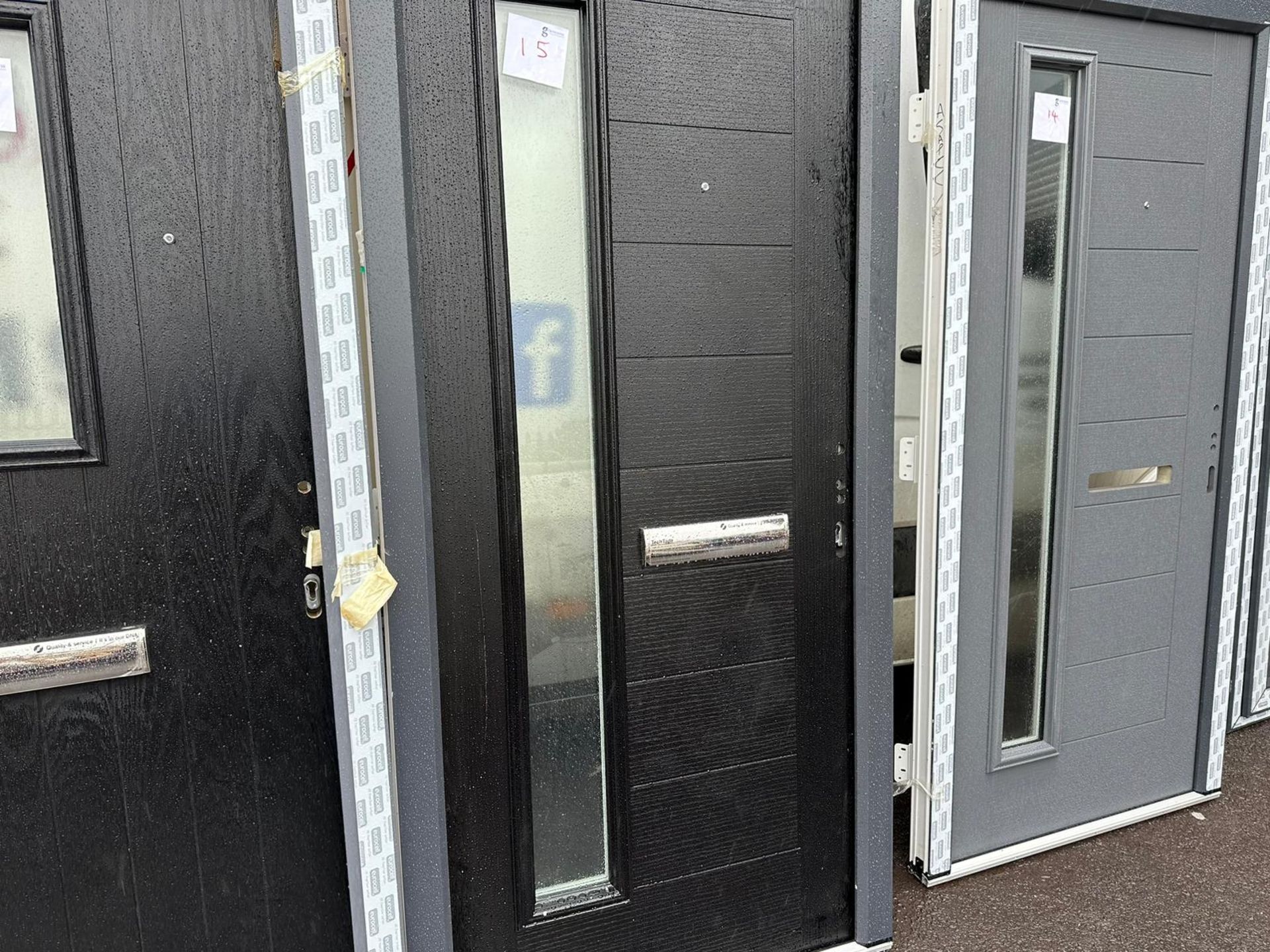 Black Composite door with frame, 1020 x 2080 - Bild 2 aus 2