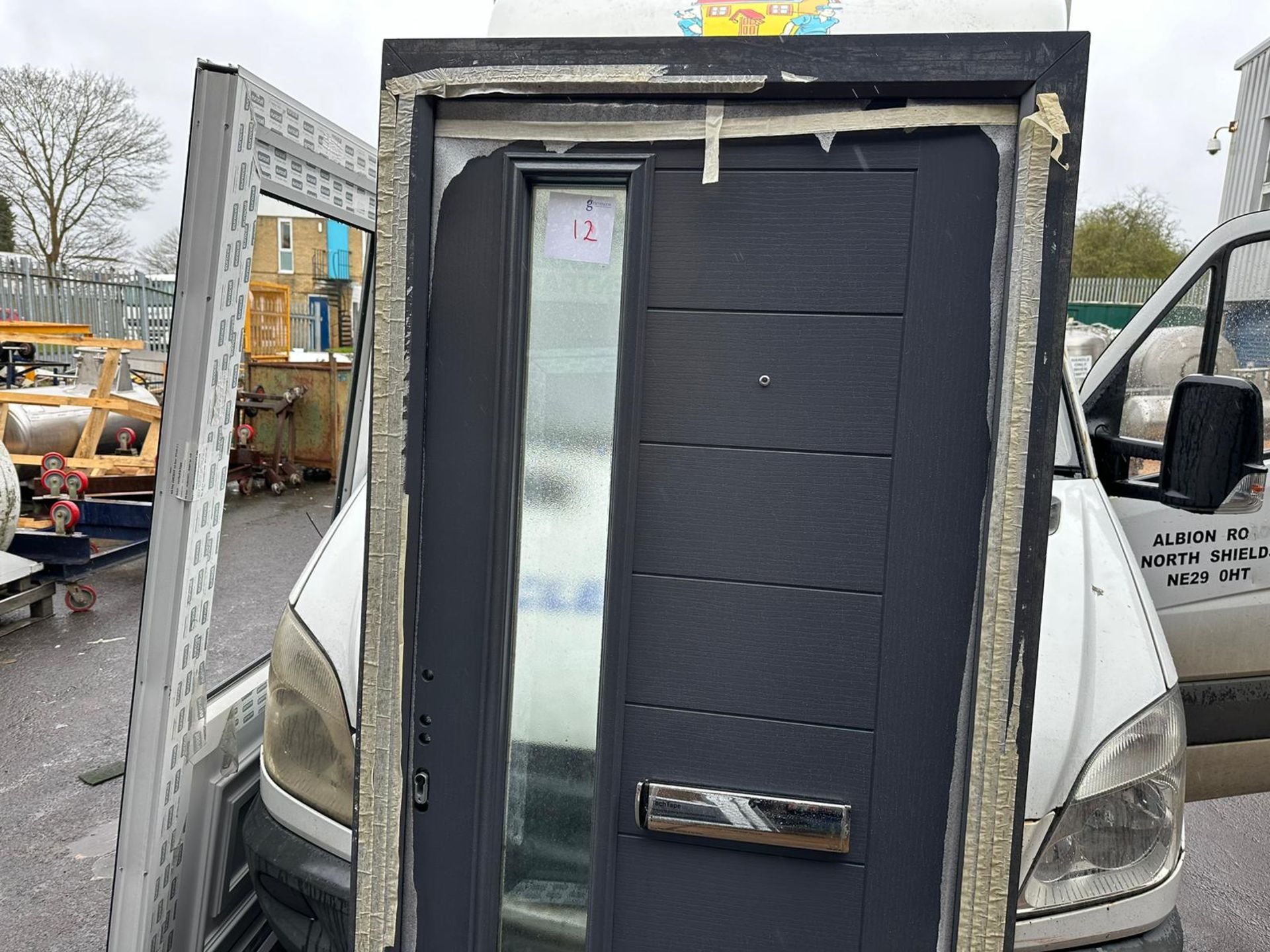 Grey Composite door with frame, 1020 x 2080 - Image 2 of 2
