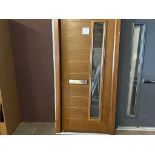 Brown Composite door with frame, 1020 x 2100