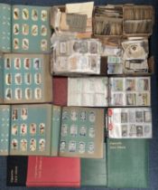 Collection of cigarette cards in albums and loose