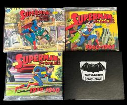 Books of compilations from The Dailies of Superman 1939-1940, 1940-1941. Batman 1943-1946 (in hard