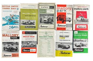 A collection of 35+ motor racing programmes from 1930's - present day. Various UK race tracks such