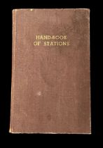 BR Official Handbook of Stations hardback book 1956 Edition with supplements for 1957 to 59. Ex.