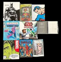 8x Books, plus 1 Star Wars notepad with pen. Books include Collected Works Frankenstein vol 4,