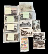 Postcard collection in a box with 500+ cards including many RP topographical cards from around the