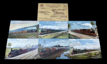 Postcards - Railways - Tucks Oilette Series, 39 cards including 6 series with original packets.