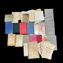 Great Western Railway (GWR) ephemera / memorabilia in a brown suitcase with publications, maps, rule