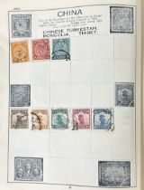 World stamp selection in illustrated The Victory Stamp album, including, Austria, Belgium, France,