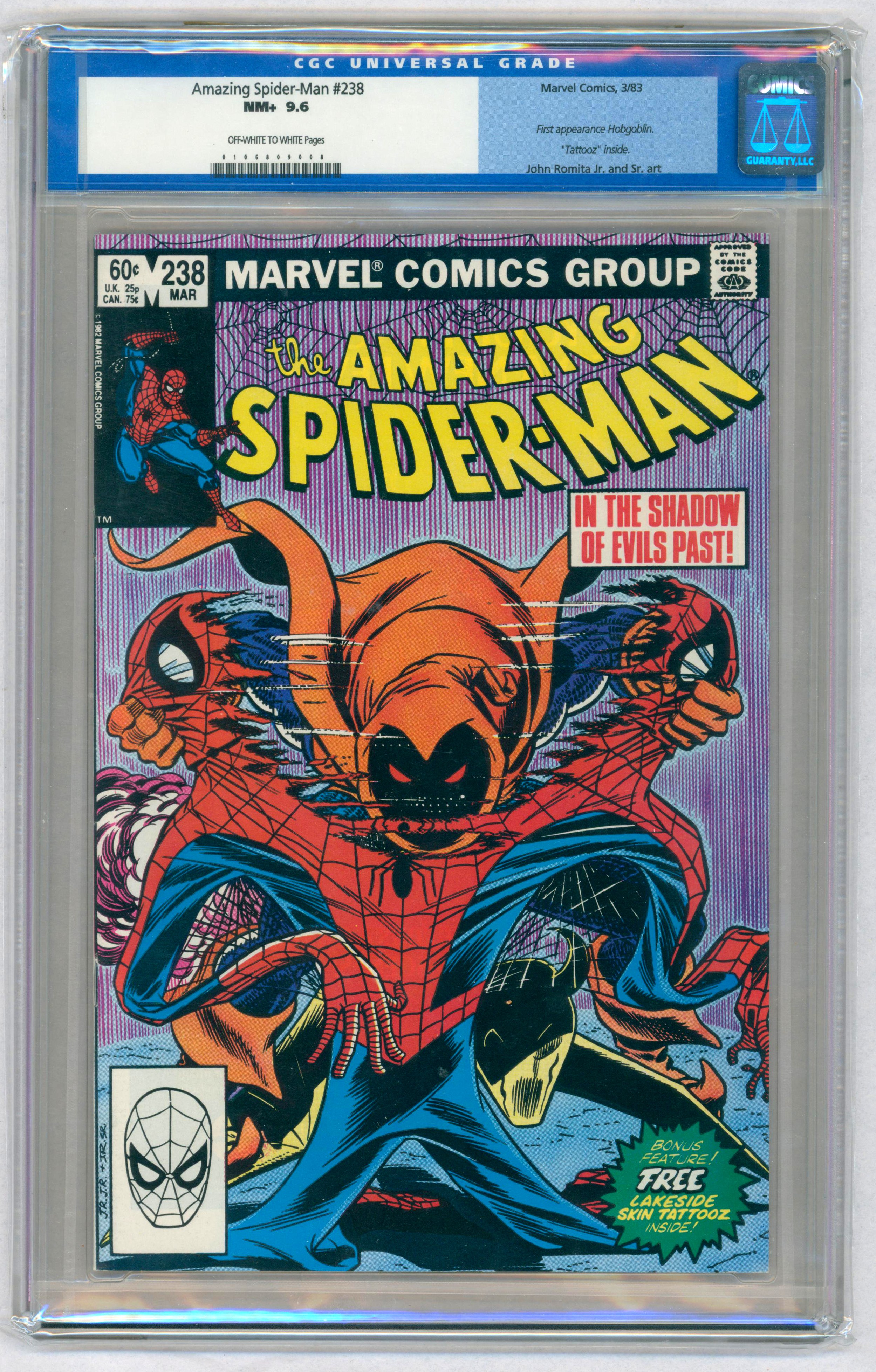 AMAZING SPIDER-MAN #238-(March 1983)-Graded 9.6 by CGC-First appearance Hobgoblin, "Tattooz" inside,