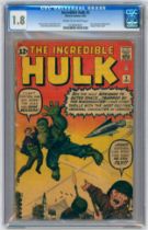 THE INCREDIBLE HULK #3 – (Sept 1962) – GRADED 1.8 by CGC – First appearance Ringmaster, origin of