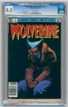 WOLVERINE LIMITED SERIES #3-(October 1982)- Graded 8.5 by CGC. Chris Claremont story, Frank Miller &