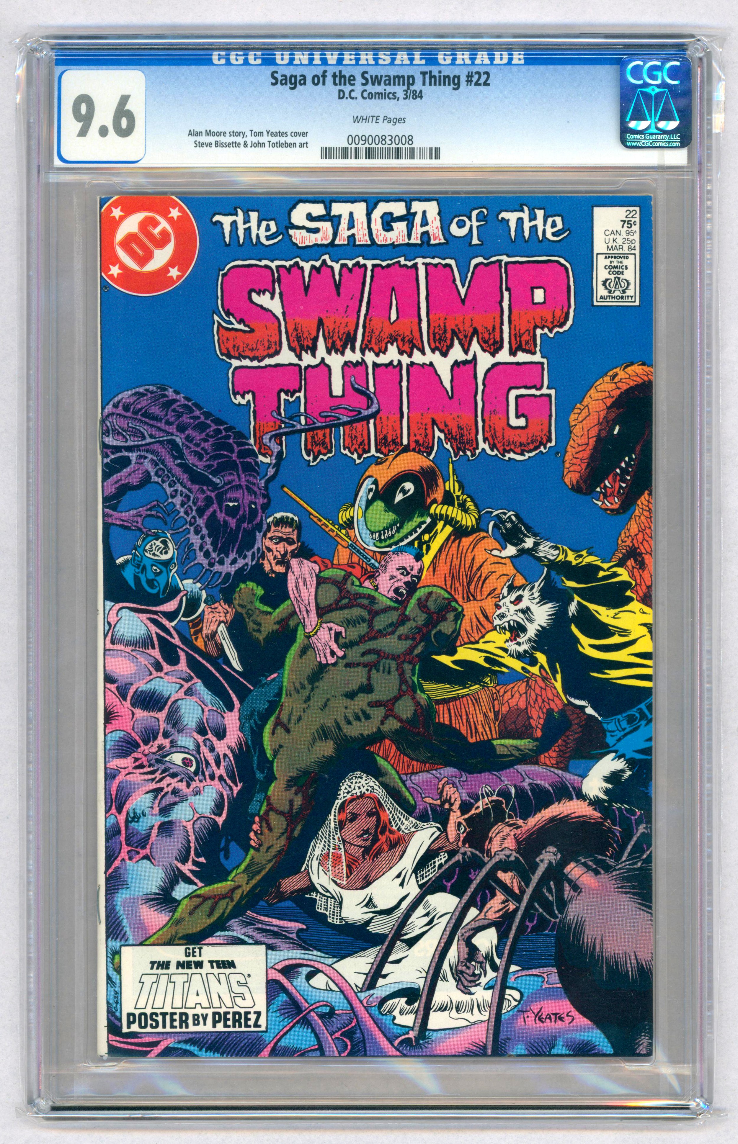 SAGA OF THE SWAMP THING #22 – (Mar. 1984 DC Comics) – GRADED 9.6 by CGC – Tom Yeates cover, Steve