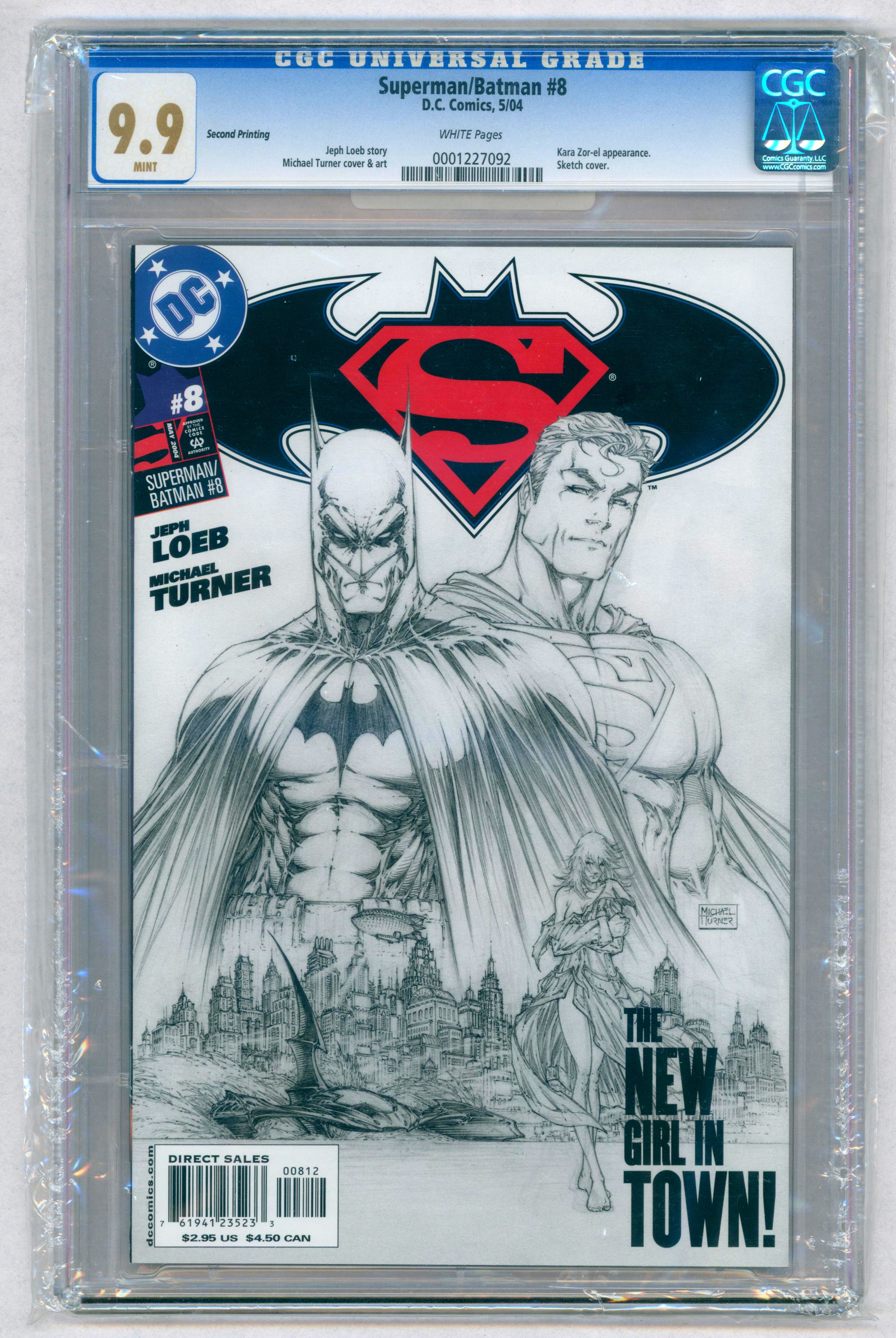 SUPERMAN/BATMAN #8 – (May 2004 DC Comics) – GRADED 9.9 Mint by CGC – Kara Zor-el appearance.
