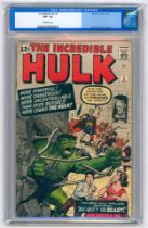 THE INCREDIBLE HULK #5 – (Jan 1963, Marvel) – GRADED 5.5 by CGC - First appearances Tyrannus -